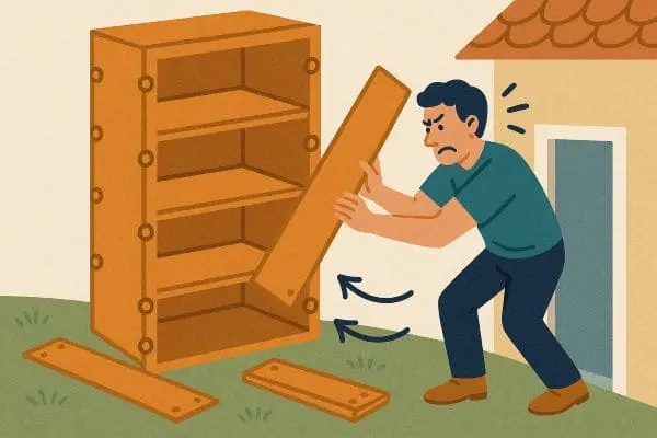 Proteína de colágeno como mueble que hay que desmontador
